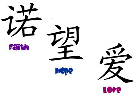 Faith Hope Love Kanji