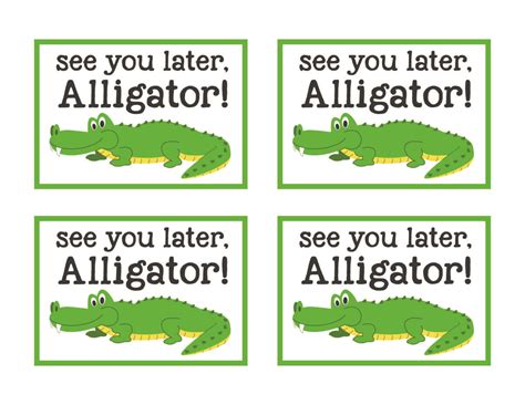 A silly way of saying goodbye, when you or someone else is leaving. See You Later Crochet Alligator - Repeat Crafter Me