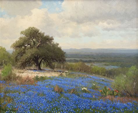 Porfirio Salinas Bluebonnet Ranch 1388 Texas Art Vintage