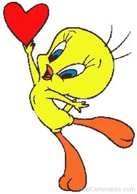 Tweety Holding Heart Desi Comments