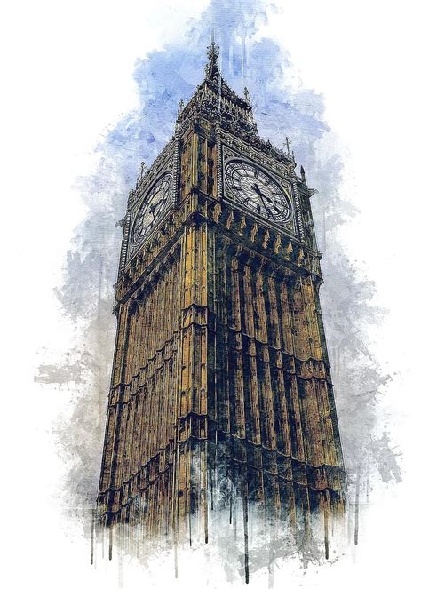 London Big Ben Elisabeth Tower United Kingdom Landmark Parliament