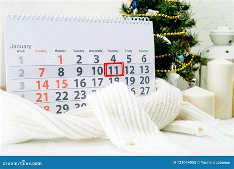 January 11th Day 11 Of Month On White Calendar Stock Image Image Of