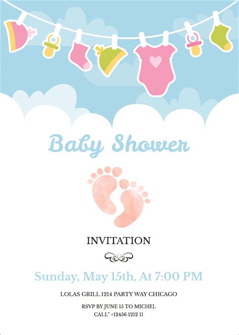 Choose from hundreds of templates, add photos and your own send your personalized congratulations with a printable card or keep it all online using our ecard option. 24 Free Editable Baby Shower Invitation Card Templates