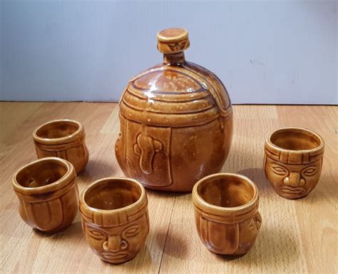 Licorera Ceramica Cabeza Olmeca Mexico Artesanía Mexicana 35000 En