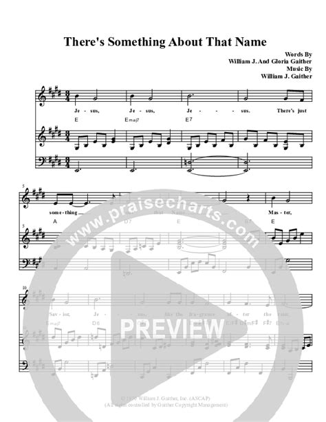 There S Something About That Name Sheet Music PDF Christ For The Nations PraiseCharts