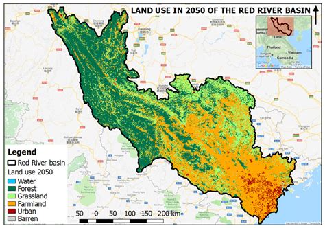 Land Use The Red River Basin In 2010 Panel A And The Projection In