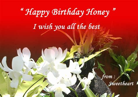 The Greeting Card For You Happy Birthday Honey
