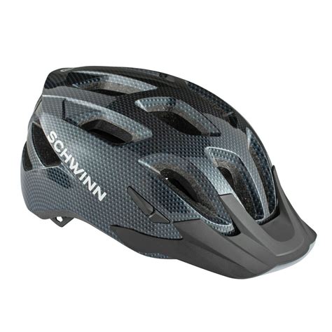 Schwinn Outlook Adult Helmet Ages 14 Black Carbon Adjustable Dial