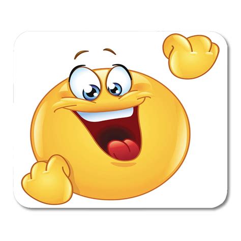 Sidonku Yellow Emoji Emoticon Showing Celebration Gesture Pumping Fists