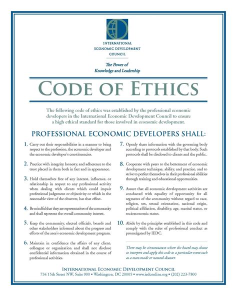 Nswpf Code Of Conduct And Ethics