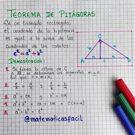 Cual Es La Formula Del Teorema De Pitagoras Vostan