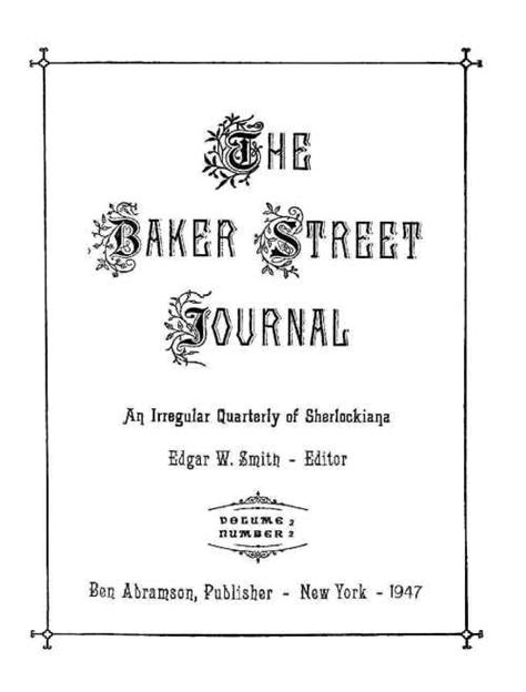 baker street journal pulp and old magazines