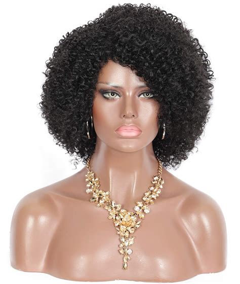 Buy Kalyss Black Short Afro Kinky Curly Wigs For Black Women Premium