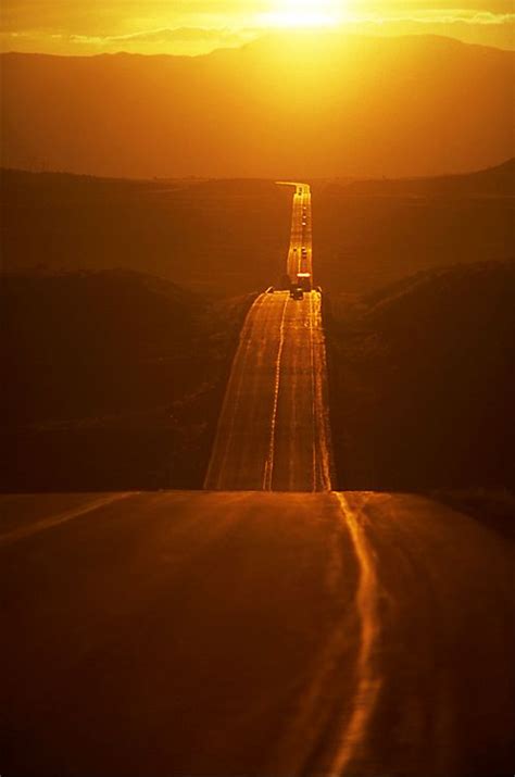 Foreign Sunsets Into The Sun On The Road Again Winding Road Road