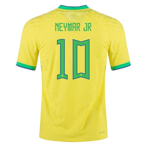 Neymar Brazil 2223 Authentic Home Jersey Sidejersey