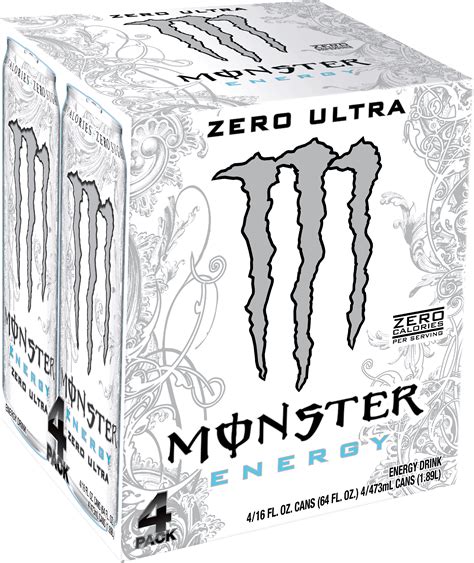 Monster Zero Ultra Energy Drink 16 Fl Oz 4 Count