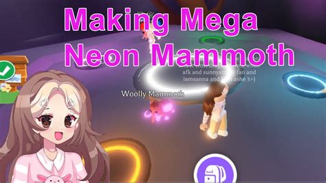 Making A Mega Neon Mammoth Adopt Me Pet Youtube
