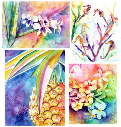 Kauai Fine Art By Marionette Taboniar New Watercolor Paintings By