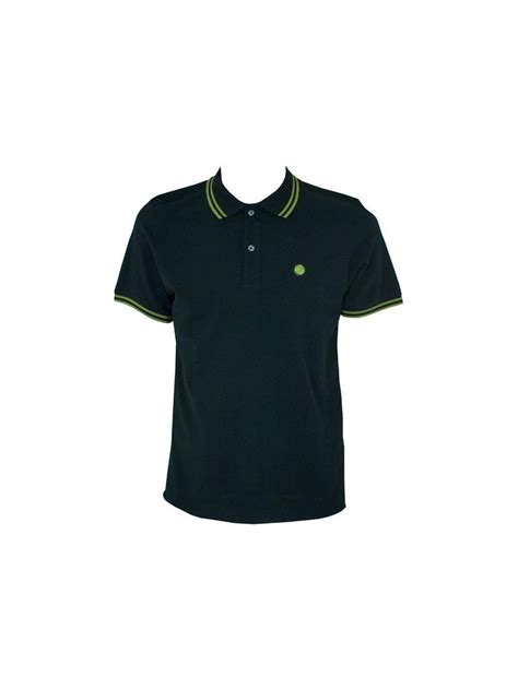 Pretty Green Pretty Green Classic Tipped Polo Shirt Blacklime