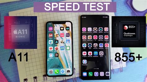 Apple states that the two high performance cores are 20% faster with 30% lower power consumption than the apple a12's. Apple A11 vs Snapdragon 855+ Speed test - YouTube