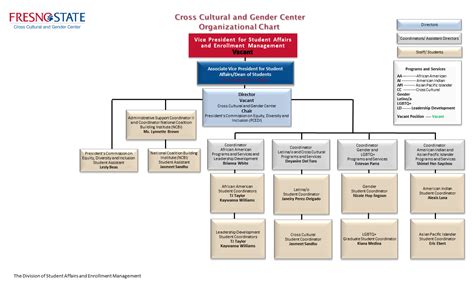 Organization Chart Cross Cultural And Gender Center