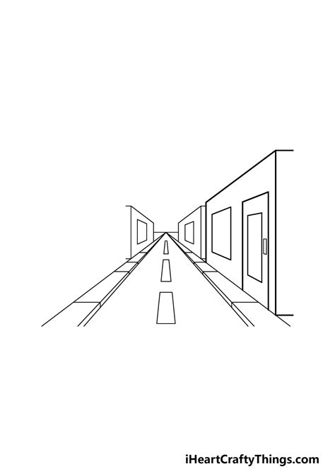 2 Point Perspective Drawing Of A Street