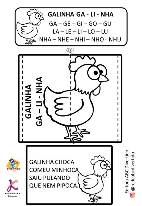 Atividades de alfabetização parlenda galinha choca
