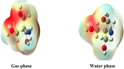 Molecular Electrostatic Potential Mep Of The Trizma Molecule