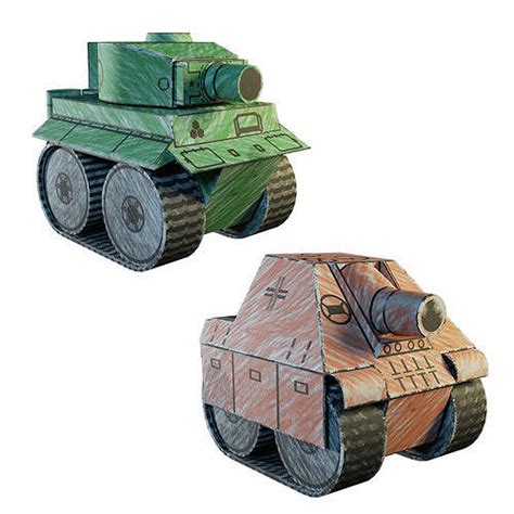 3d Model Paper Tanks Vr Ar Low Poly Cgtrader