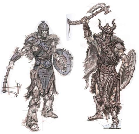Nord Armor Video Games Artwork Skyrim Concept Art Scroll Concept