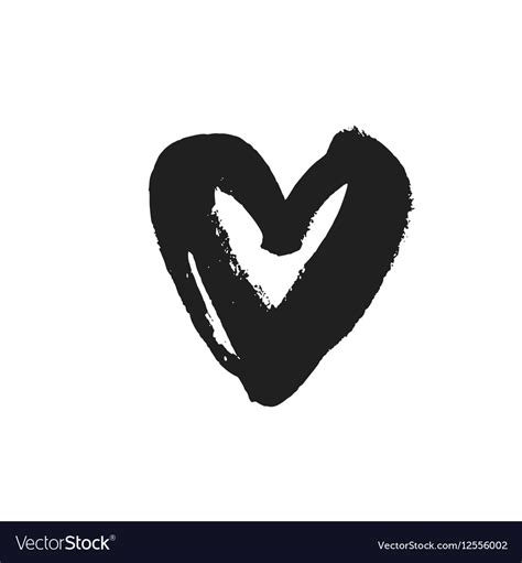 Grunge Heart Symbol Royalty Free Vector Image Vectorstock