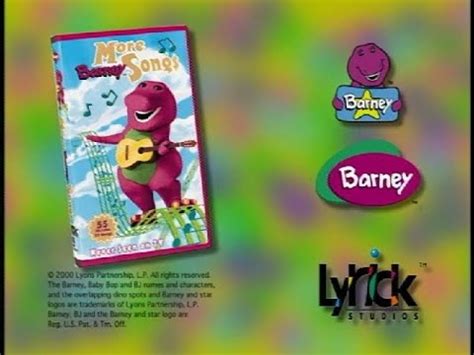 Opening To Barney More Barney Songs VHS YouTube