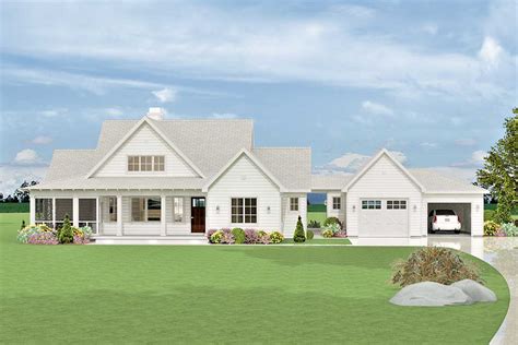 The modern farmhouse exterior look often includes board and batten and lap siding. Modern Farmhouse with Semi-Attached Garage - 28924JJ ...