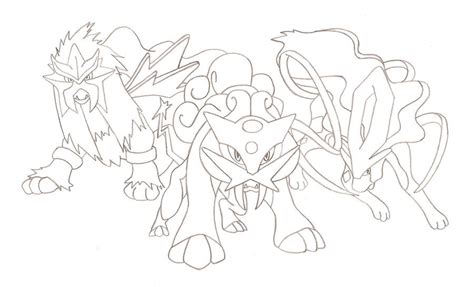 Legendary Pokemon Coloring Pages Dogs Sketch Coloring Page