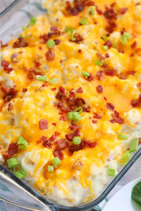 Mix well and add 1 can mushroom soup (undiluted). Loaded Baked Potato Casserole - The Diary of a Real Housewife