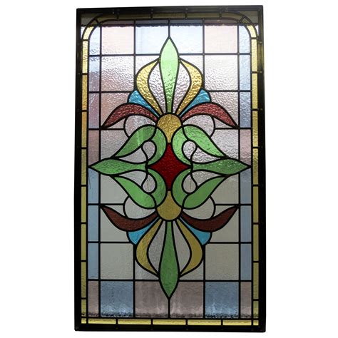 Traditional Intricate Stained Glass Panel - From Period Home Style
