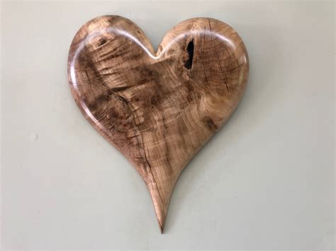 Personalized 50th Anniversary Wooden Heart Wood Carving T Present