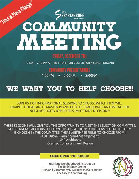 Highland Community Meeting City Of Spartanburg — Nextdoor — Nextdoor