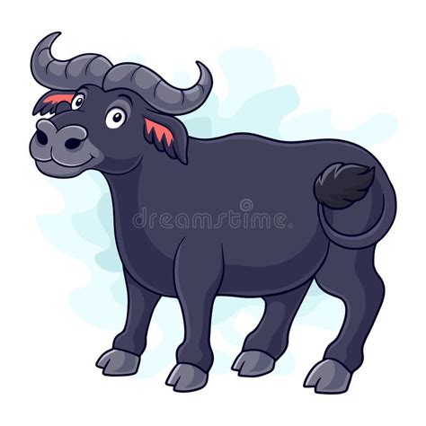 funny buffalo cartoon stock illustration illustration of fight 65525646