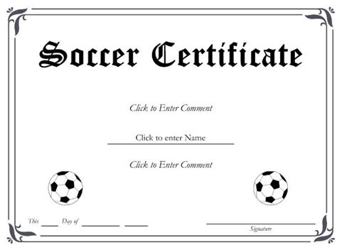 Soccer Award Certificate Templates Free 16 Templates