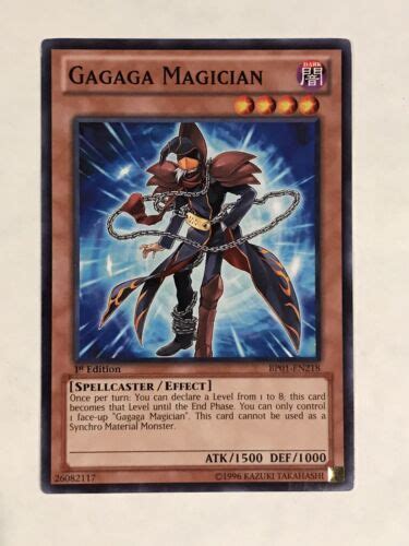 Gagaga Magician Nm 1st Edition Bp01 En218 Yugioh Ebay