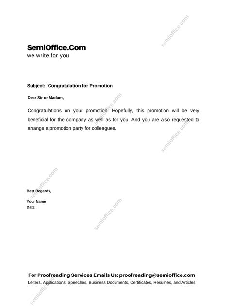 Congratulation Letter For Promotion Semiofficecom