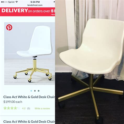 Ikea Hack Snille Swivel Chair Gold Desk Chair Chair Swivel Chair