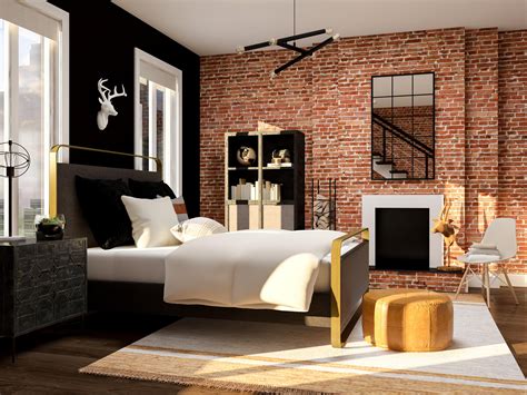 Industrial Loft Bedroom Bedroom Design Ideas And Photos