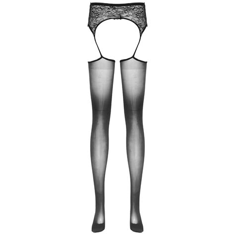 Women Fishnet Stockings Tights Mesh Lace Suspender Crotchless Pantyhose