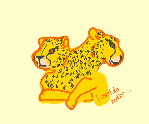 Cheetah Combined With Cheetah Drawception