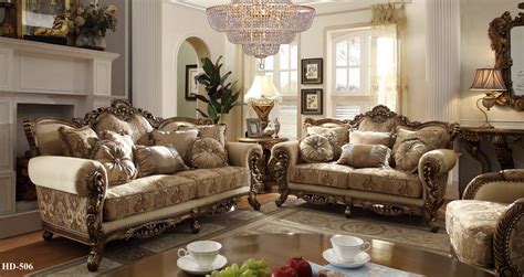 Homey Design 7 Pc Italian Style Traditional Living Room Set Ebay