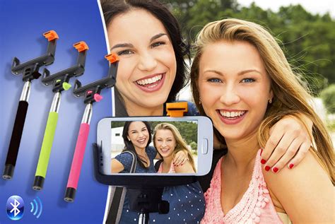 all in one selfie stick and bluetooth remote 3 colours national deal wowcher