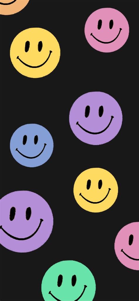 Happy Face Color Background In 2021 Iphone Wallpaper Pattern