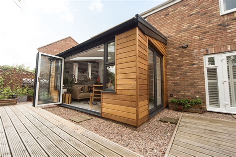 Cedar Wood Clad Conservatory Garden Room Extensions Small House
